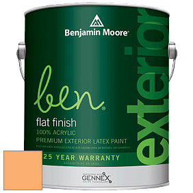 Benjamin Moore Ben 541 Waterborne Exterior Flat Finish краска цвет 2016-40 Marmalade