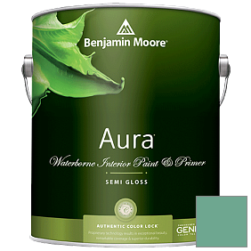 Краска Aura Waterborne Interior Semi-gloss Finish (528) цвет 600 Medici Malachite