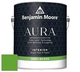 Benjamin Moore Aura 528 Waterborne Interior Semi-gloss Finish краска цвет 2032-20 Traffic Light Green