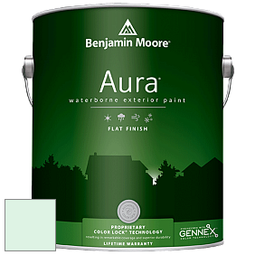 Benjamin Moore Aura 629 Waterborne Exterior Flat Finish краска цвет 2037-70 Fresh Mint
