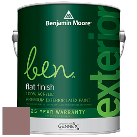 Benjamin Moore Ben 541 Waterborne Exterior Flat Finish краска цвет 2103-40 Hickory Stick