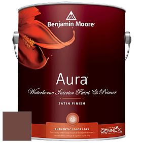 Benjamin Moore Aura 526 Waterborne Interior Satin Finish покрытие цвет 2104-10 Pancake Syrup