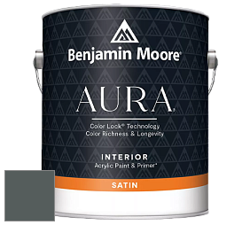 Benjamin Moore Aura 526 Waterborne Interior Satin Finish покрытие цвет 2122-10 Dark Pewter