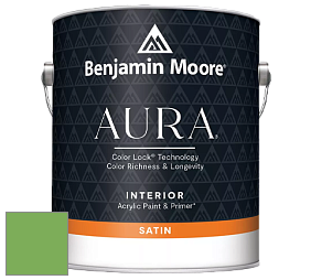 Benjamin Moore Aura 526 Waterborne Interior Satin Finish покрытие цвет 559 Paradise Valley