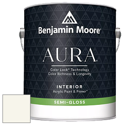 Benjamin Moore Aura 528 Waterborne Interior Semi-gloss Finish краска цвет OC-121 Mountain Peak White