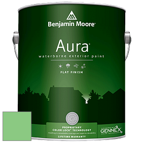 Benjamin Moore Aura 629 Waterborne Exterior Flat Finish краска цвет 2033-40 Lime Tart