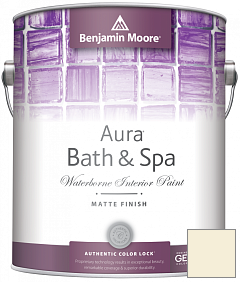 Краска Benjamin Moore Aura Bath & Spa Interior Paint Matte Finish (532) цвет OC-105 Calming Cream
