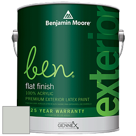 Benjamin Moore Ben 541 Waterborne Exterior Flat Finish краска цвет 2138-60 Gray Cashmere