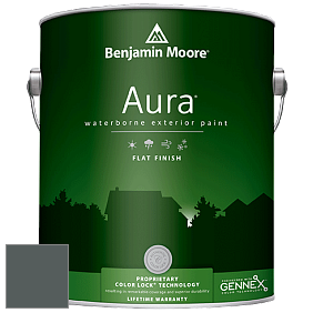 Benjamin Moore Aura 629 Waterborne Exterior Flat Finish краска цвет 2122-10 Dark Pewter