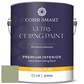 COLOR SMART CS 758 ULTRA CEILING PAINT ультраматовая краска цвет NCS S 3020-G40Y 