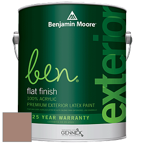 Benjamin Moore Ben 541 Waterborne Exterior Flat Finish краска цвет 2096-40 Gaucho Brown
