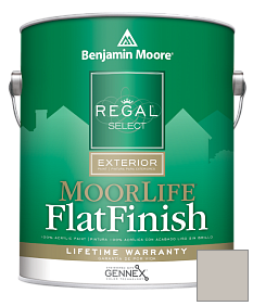 Краска Regal Select Exterior Paint-MoorLife Flat Finish (W105) цвет 1550 Cumulus Cloud