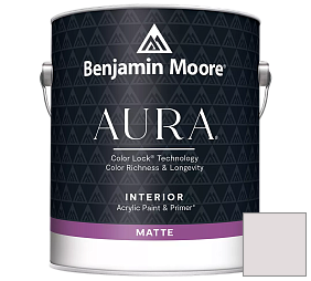 Краска Benjamin Moore Aura Interior Paint - Matte (522) цвет 1443 Raindrops on Roses