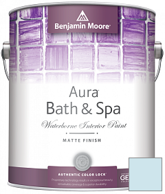 Краска Benjamin Moore Aura Bath & Spa Interior Paint Matte Finish (532) цвет 2061-70 Caribbean Mist