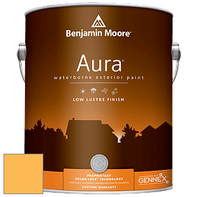 Benjamin Moore Aura 634 Waterborne Exterior Low Lustre Finish краска цвет 314 Imperial Yellow