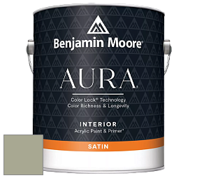 Benjamin Moore Aura 526 Waterborne Interior Satin Finish покрытие цвет 473 Weekend Getaway