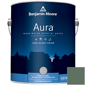 Краска Aura Waterborne Exterior Semi-Gloss Finish (632) цвет 637 Gothic Green