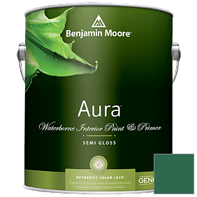 Краска Aura Waterborne Interior Semi-gloss Finish (528) цвет 2042-10 True Green