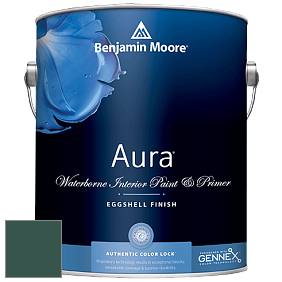 Benjamin Moore Aura 524 Waterborne Interior Eggshell Finish краска цвет 2047-10 Forest Green