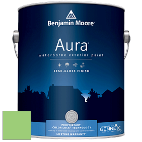 Benjamin Moore Aura 632 Waterborne Exterior Semi-Gloss Finish краска цвет 2032-40 Citrus Green