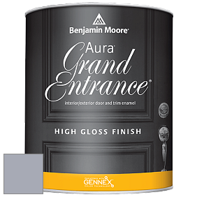 Benjamin Moore Aura 148 Grand Entrance High Gloss эмаль цвет 2118-50 Excalibur Gray