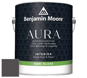 Benjamin Moore Aura 528 Waterborne Interior Semi-gloss Finish краска цвет 2130-20 Deep Caviar