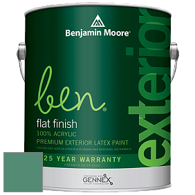 Benjamin Moore Ben 541 Waterborne Exterior Flat Finish краска цвет 601 Juniper Green