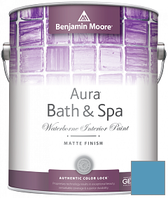 Краска Benjamin Moore Aura Bath & Spa Interior Paint Matte Finish (532) цвет 2061-40 Electric Blue