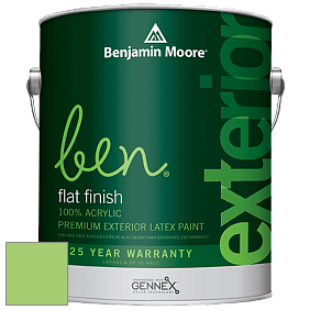 Benjamin Moore Ben 541 Waterborne Exterior Flat Finish краска цвет 2030-40 Spring Leaf