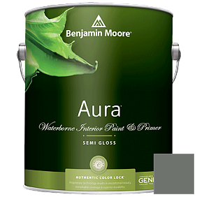 Краска Aura Waterborne Interior Semi-gloss Finish (528) цвет 1581 Millstone Gray