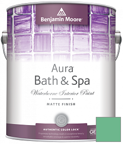 Краска Benjamin Moore Aura Bath & Spa Interior Paint Matte Finish (532) цвет 580 Arlington Green