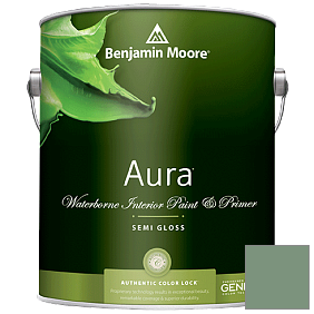 Краска Aura Waterborne Interior Semi-gloss Finish (528) цвет 635 Parsley Snips