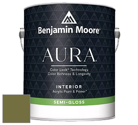 Benjamin Moore Aura 528 Waterborne Interior Semi-gloss Finish краска цвет NCS S 5040-G60Y 