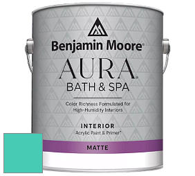 Benjamin Moore Aura 532 Bath & Spa Waterborne Interior Paint Matte Finish краска цвет NCS S 1050-B70G 