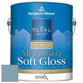 Benjamin Moore W096 Regal Select Exterior Paint-Moor GloSoft Gloss Finish краска цвет 1670 Labrador Blue