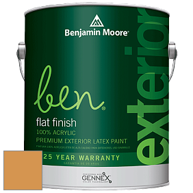 Benjamin Moore Ben 541 Waterborne Exterior Flat Finish краска цвет 182 Glowing Umber