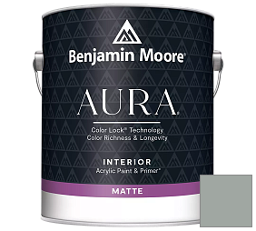 Краска Benjamin Moore Aura Interior Paint - Matte (522) цвет 1579 Greyhound