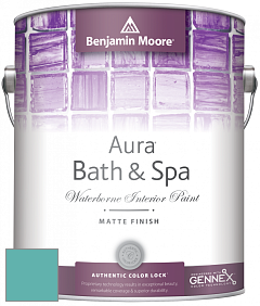 Benjamin Moore Aura 532 Bath & Spa Waterborne Interior Paint Matte Finish краска цвет NCS S 2040-B50G 