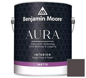 Краска Benjamin Moore Aura Interior Paint - Matte (522) цвет 2130-10 Black Bean Soup