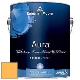Benjamin Moore Aura 524 Waterborne Interior Eggshell Finish краска цвет 314 Imperial Yellow