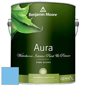 Benjamin Moore Aura 528 Waterborne Interior Semi-gloss Finish краска цвет 2066-50 True Blue