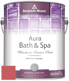 Benjamin Moore Aura 532 Bath & Spa Waterborne Interior Paint Matte Finish краска цвет 2008-30 Raspberry Blush