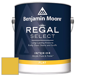 Benjamin Moore 547 Regal Select Waterborne Interior Flat Finish краска цвет 357 Yellow Hibiscus