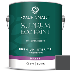Краска COLOR SMART CS 619 SUPREM ECO PAINT матовая краска цвет 1603 Graphite