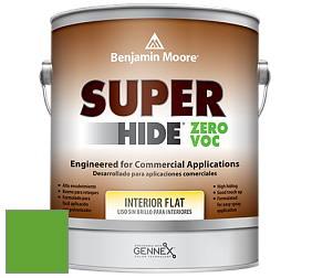 Benjamin Moore 355 Super Hide Zero Voc Interior Flat краска цвет 2032-20 Traffic Light Green