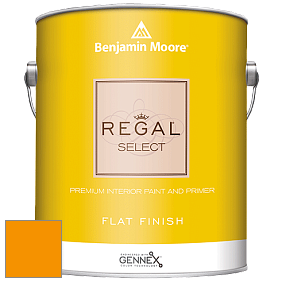 Benjamin Moore 547 Regal Select Waterborne Interior Flat Finish краска цвет 2018-10 Orange Sky