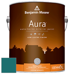 Benjamin Moore Aura 634 Waterborne Exterior Low Lustre Finish краска цвет 2056-20 Jade Garden