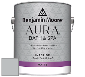 Benjamin Moore Aura 532 Bath & Spa Waterborne Interior Paint Matte Finish краска цвет AF-695 
