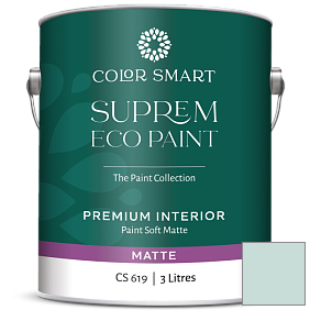 Краска COLOR SMART CS 619 SUPREM ECO PAINT матовая краска цвет 673 Iced Green