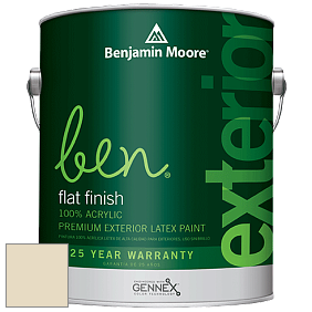 Benjamin Moore Ben 541 Waterborne Exterior Flat Finish краска цвет OC-2 Pale Almond
